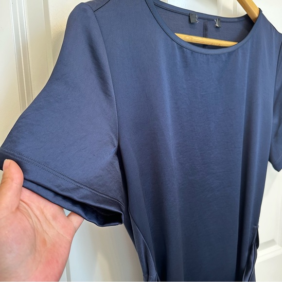 SOLD!on eBay Weekend MaxMara Label-cut Giro Belted Jersey &Satin Midi Dress - Picture 12 of 17